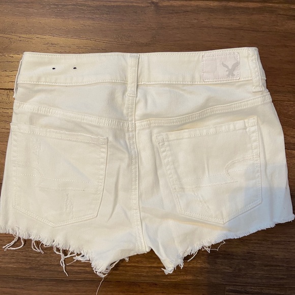 White Cut Off Shorts - Picture 2 of 2